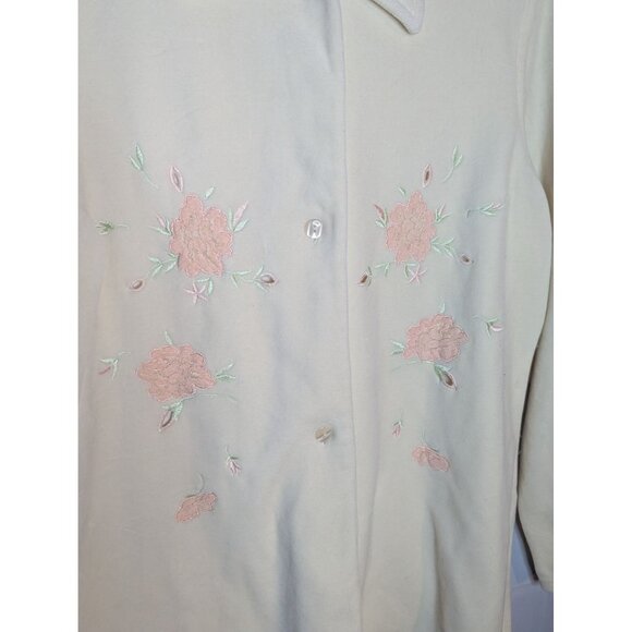 Victorias Secret Collection Floral Embroidered Cream Jacket - Picture 3 of 8